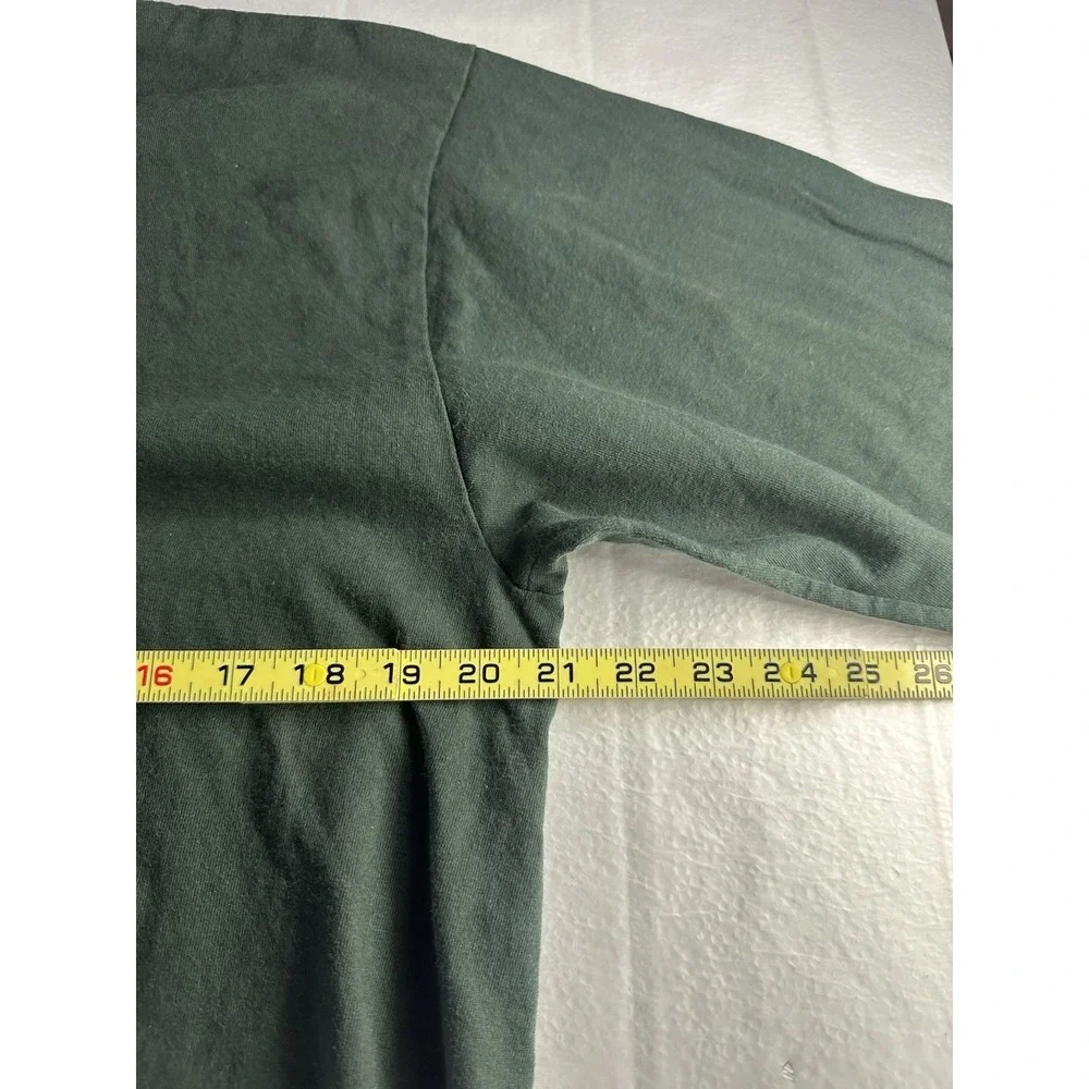 Vintage Nike Center Swoosh Long Sleeve T Shirt Green Adult Large Made In Mexico